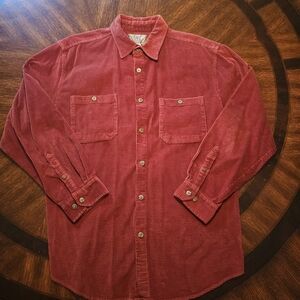 The Territory Ahead Red Bubble Corduroy Shirt 100% Cotton Men's Size XL